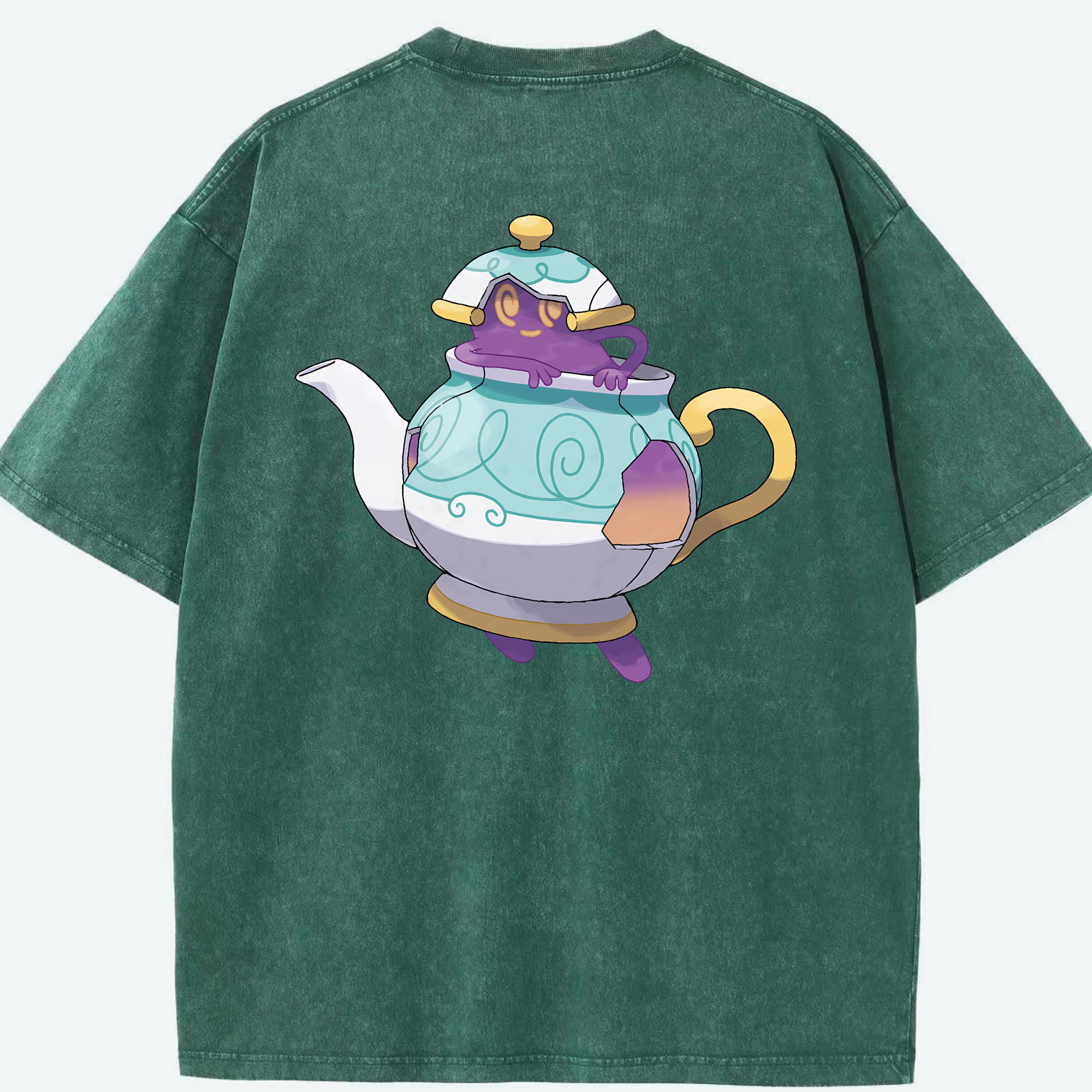 （画像用） ポケットモンスター Pokémon 綿100% ヴィンテージ風 半袖Tシャツ（背面プリント）